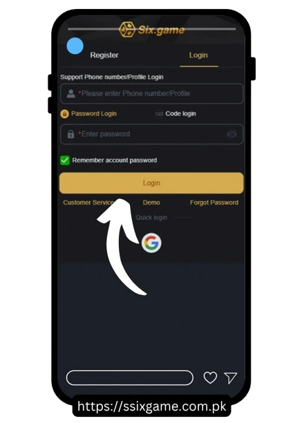 Six Game login portal